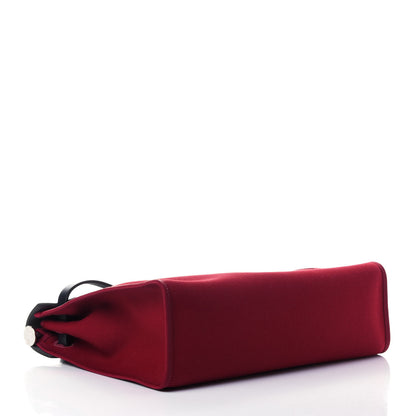 Hermes Military Toile Vache Hunter Herbag Zip 31 PM Rouge Grenat Bleu Indigo 3 of 4