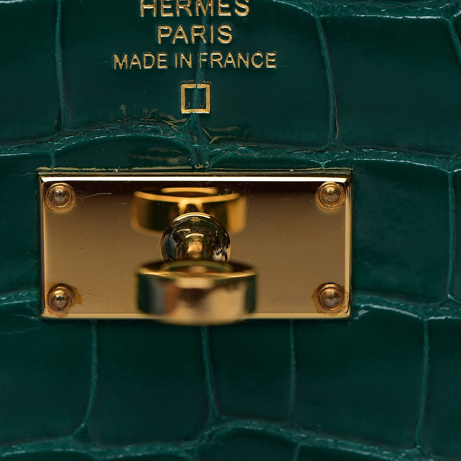 Hermes Shiny Alligator Kelly Longue Wallet Vert Emeraude 13 of 22