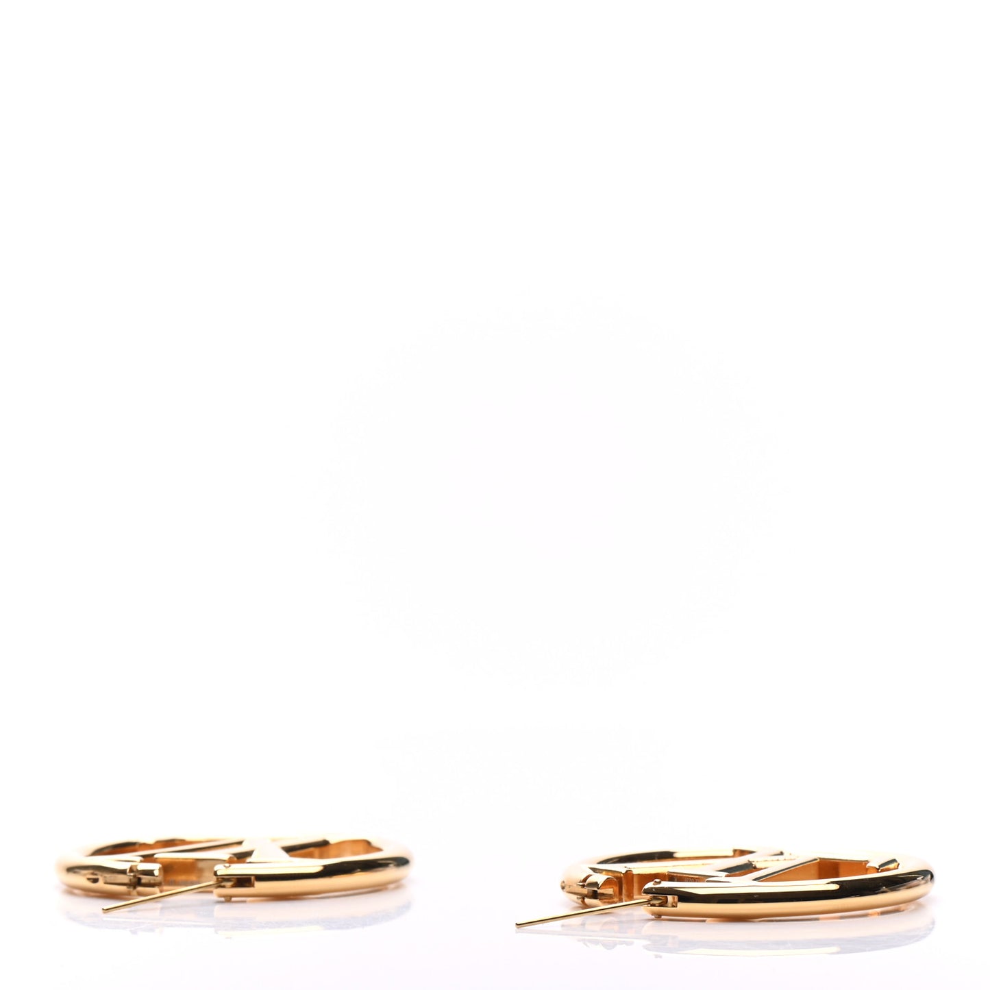 Metal Louise Hoop Earrings Gold