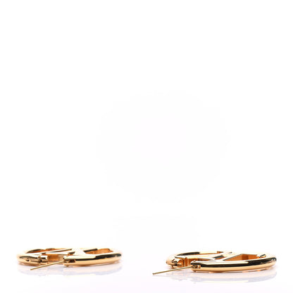 Louis Vuitton Metal Louise Hoop Earrings Gold 3 of 6
