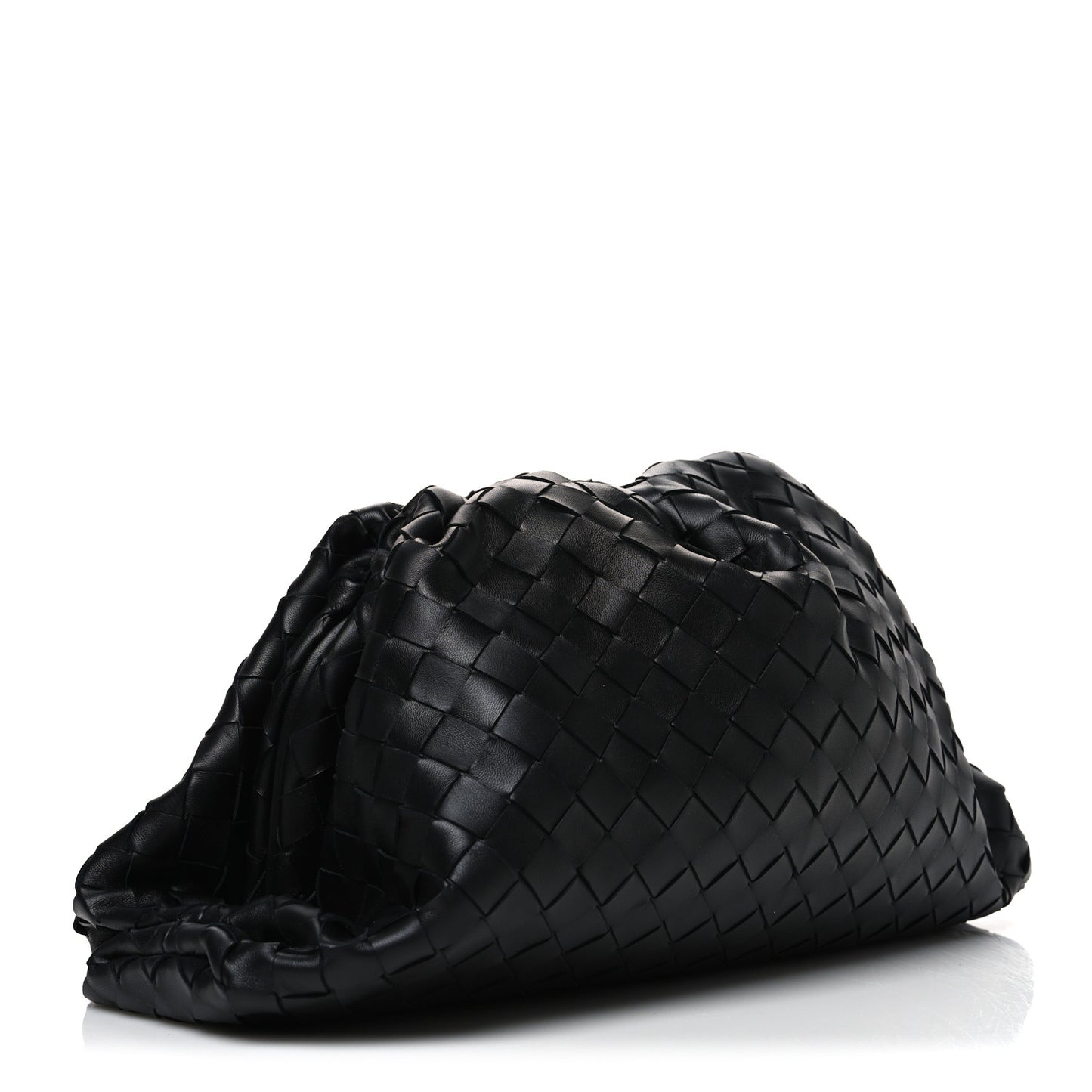 Nappa Maxi Intreccio The Pouch Oversized Clutch Black