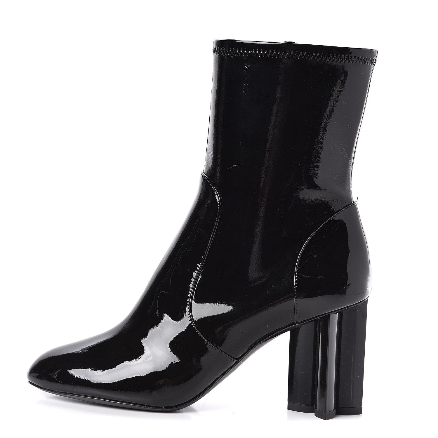 Louis Vuitton Patent Silhouette Ankle Boots 38 Black 1 of 7