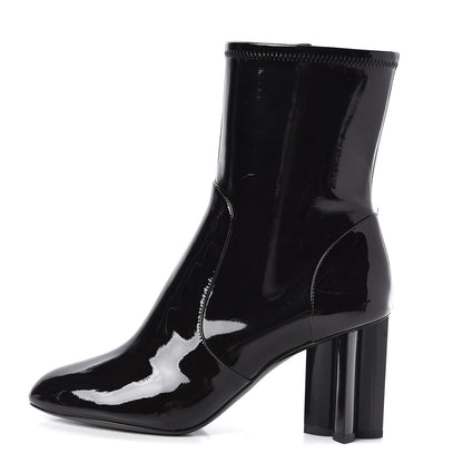 Louis Vuitton Patent Silhouette Ankle Boots 38 Black 1 of 7