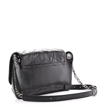 Saint Laurent Crinkled Calfskin Matelasse Monogram Niki Body Bag Black 2 of 8