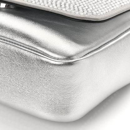 Versace Palazzo Crystal Chain Evening Bag Silver 9 of 9