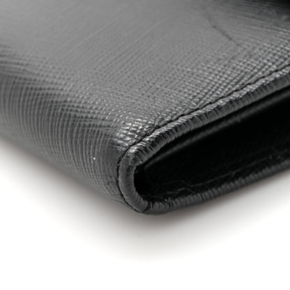 Prada Saffiano Metal Flap Wallet Black 8 of 11