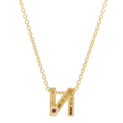 Roberto Coin 18K Yellow Gold Diamond Tiny Treasures Love Letter N Pendant Necklace 4 of 5