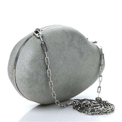 Bottega Veneta Pebble Rock Mini Chain Clutch Grey 3 of 8
