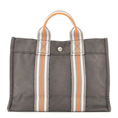 Hermes Canvas Fourre Tout PM Grey Orange 1 of 12