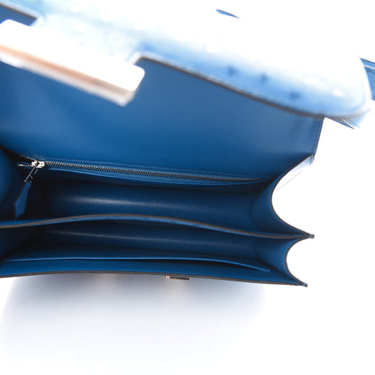 Hermes Ostrich Constance 24 Mykonos 5 of 11