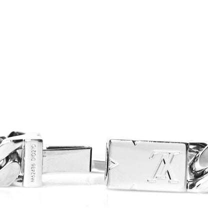 Louis Vuitton Monogram Chain Bracelet Silver 4 of 6