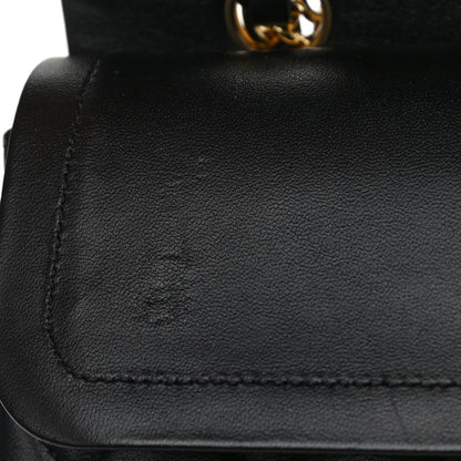 Chanel Lambskin Quilted Medium Double Flap Black 11 of 12