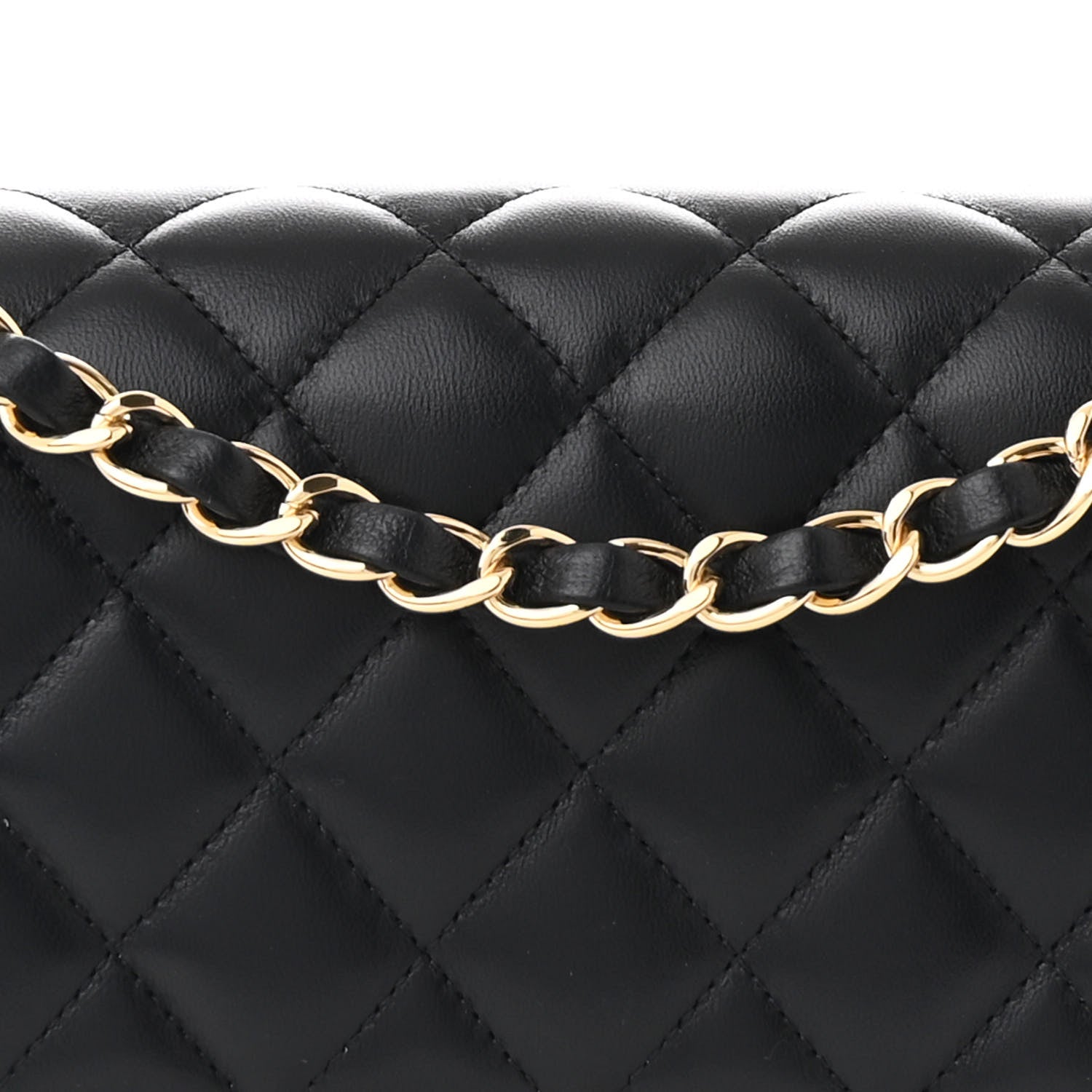 Chanel Lambskin Quilted Medium Double Flap Black 8 of 10
