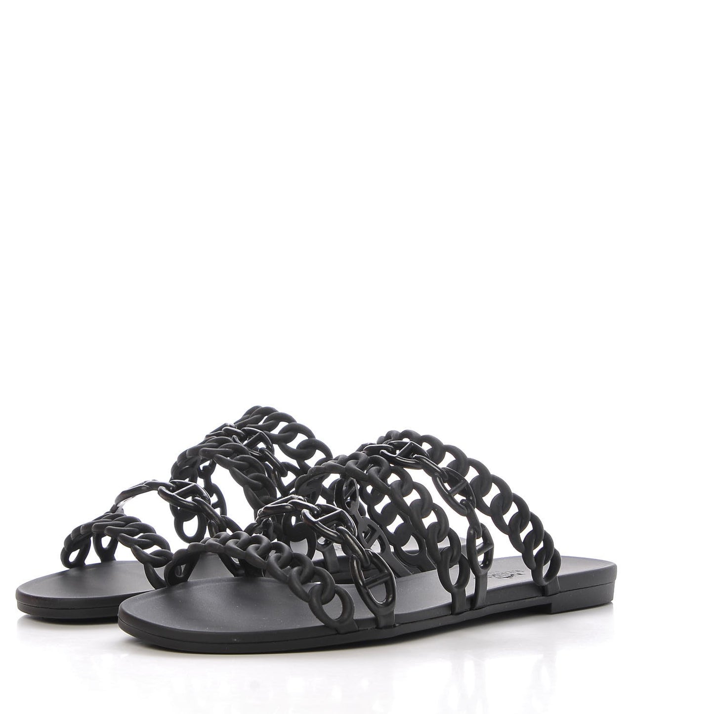 Rubber Chaine d'Ancre Nude Sandals 37 Black
