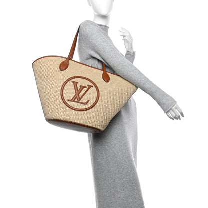 Louis Vuitton Raffia Saint Jacques Tote Caramel 2 of 11