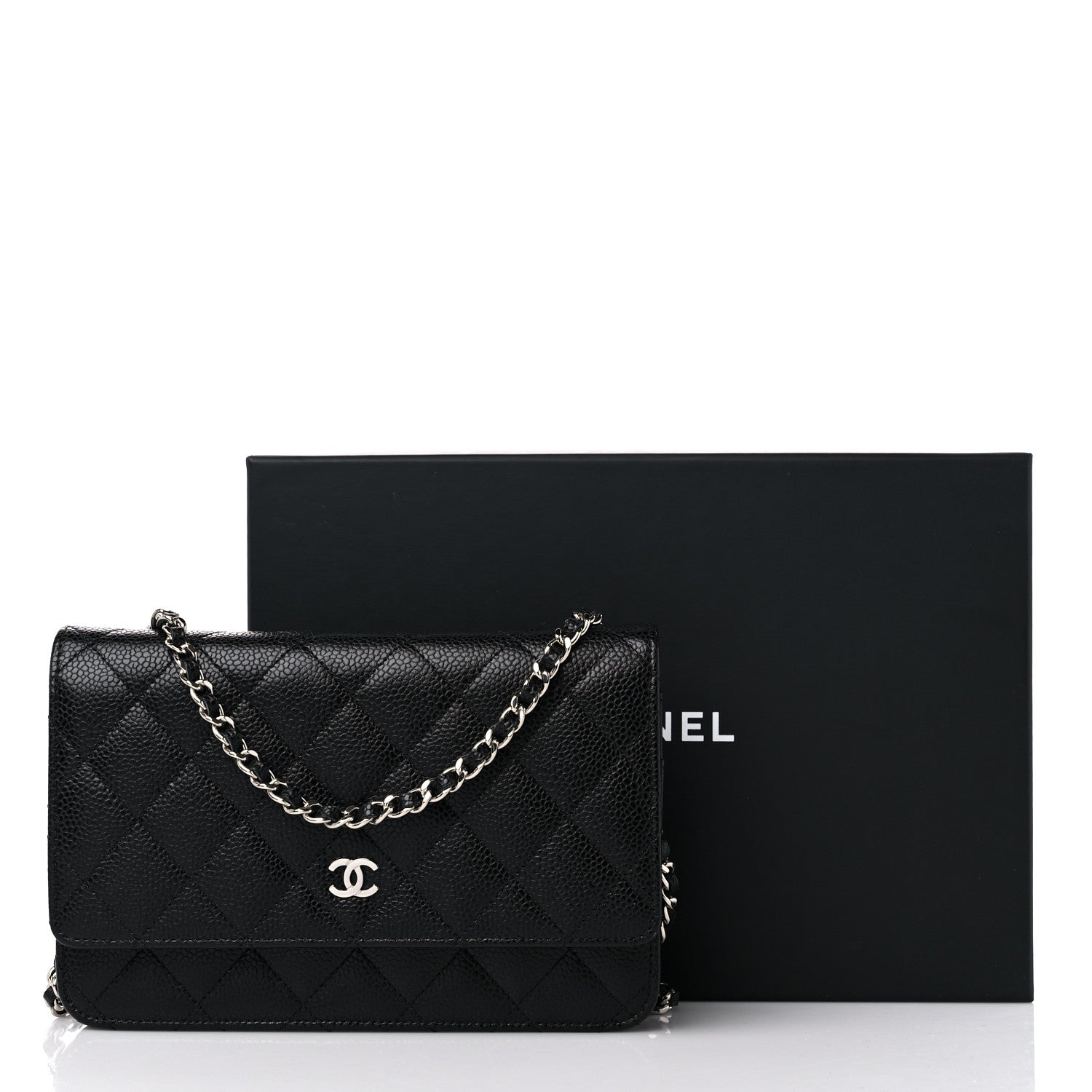 Chanel Caviar Quilted Wallet on Chain WOC Black 11 of 11