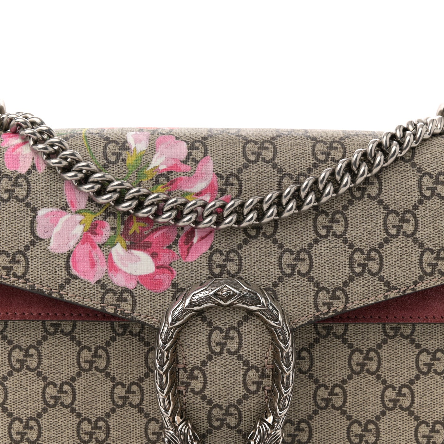 GG Supreme Monogram Blooms Small Dionysus Shoulder Bag Beige Multicolor Dry Rose