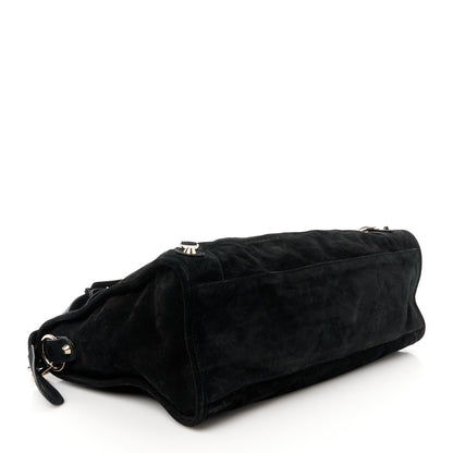 Balenciaga Baby Daim Suede Classic Silver Hardware City Black 5 of 11