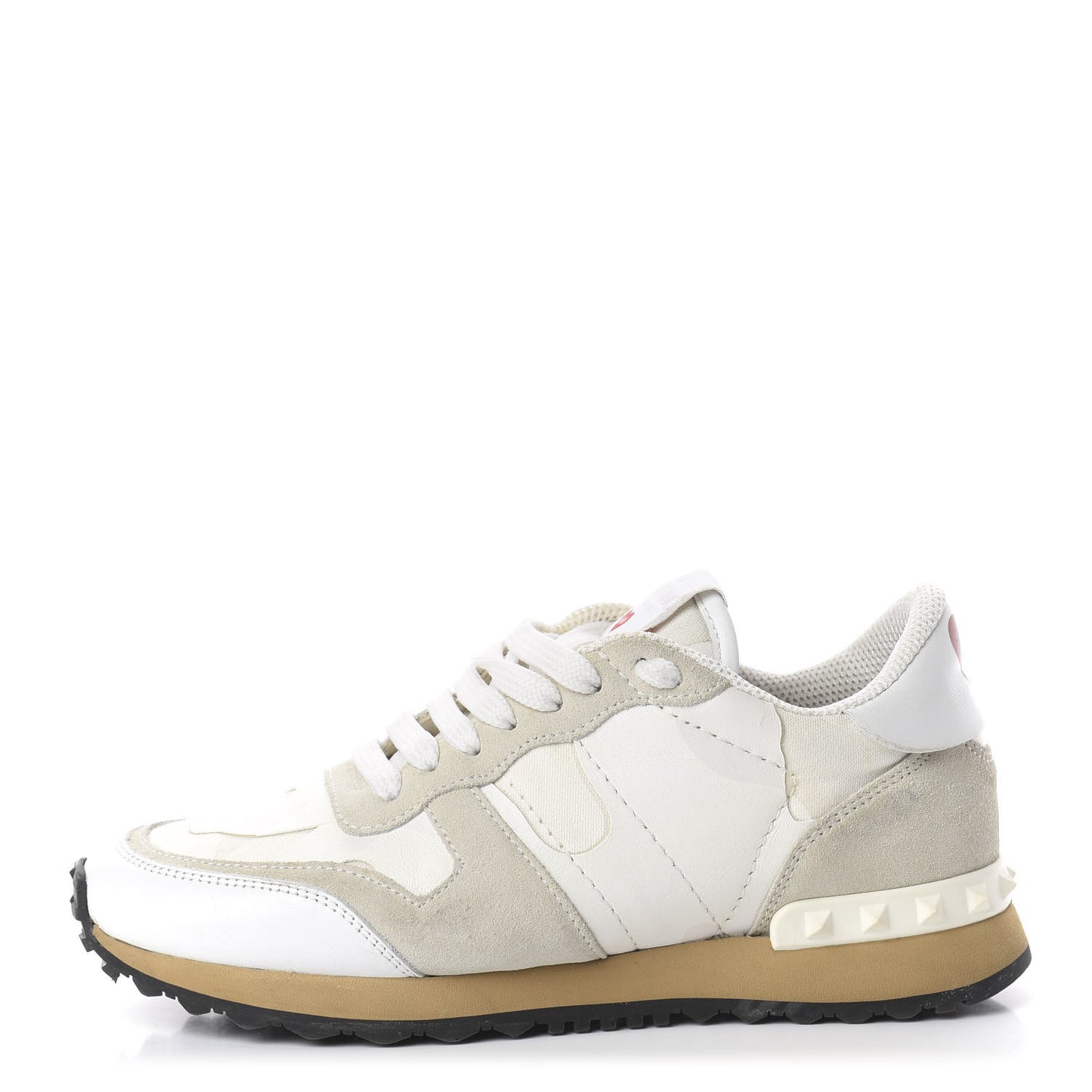 Nappa Suede Camouflage L'amour Womens Rockrunner Sneakers 36 Ivory