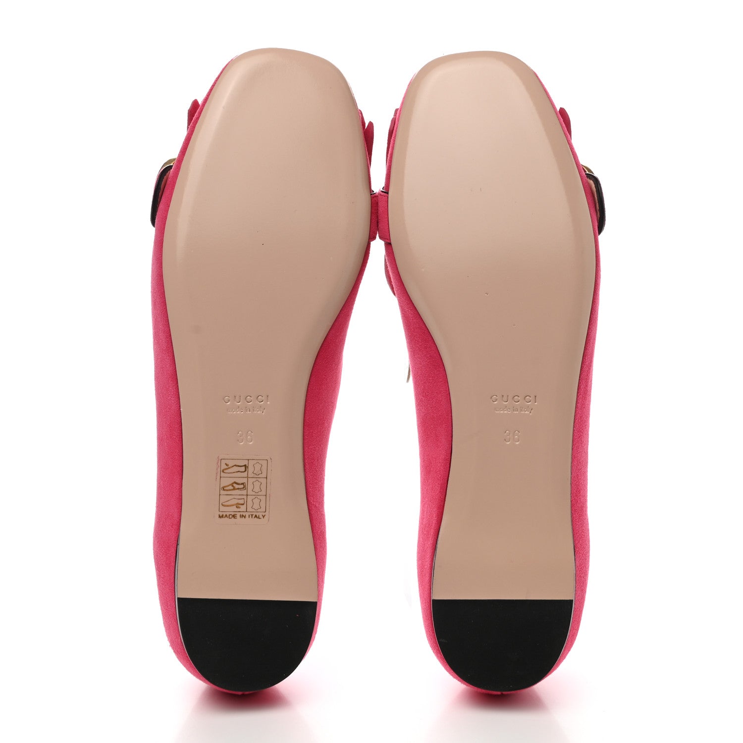 Gucci Kid Scamosciato GG Marmont Fringe Flats 36 Hot Pink 5 of 8