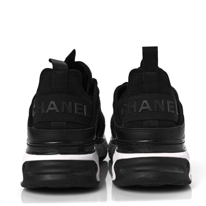 Chanel Velvet Calfskin Mixed Fibers CC Sneakers 38 Black 5 of 8