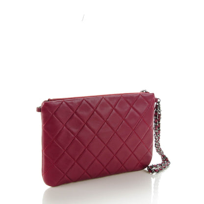 Chanel Lambskin Mineral Nights Flap Wristlet Dark Red 3 of 8