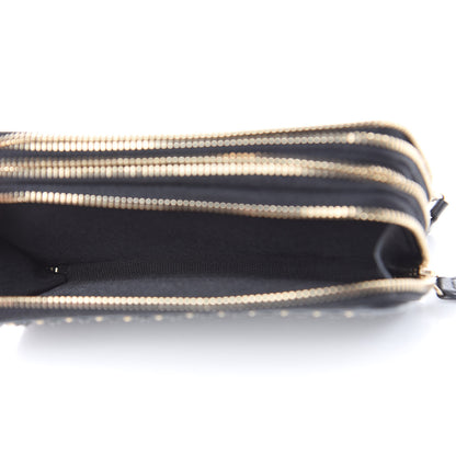 Chanel Bullskin Strass Studded Zip Around Phone Holder Black 7 of 12