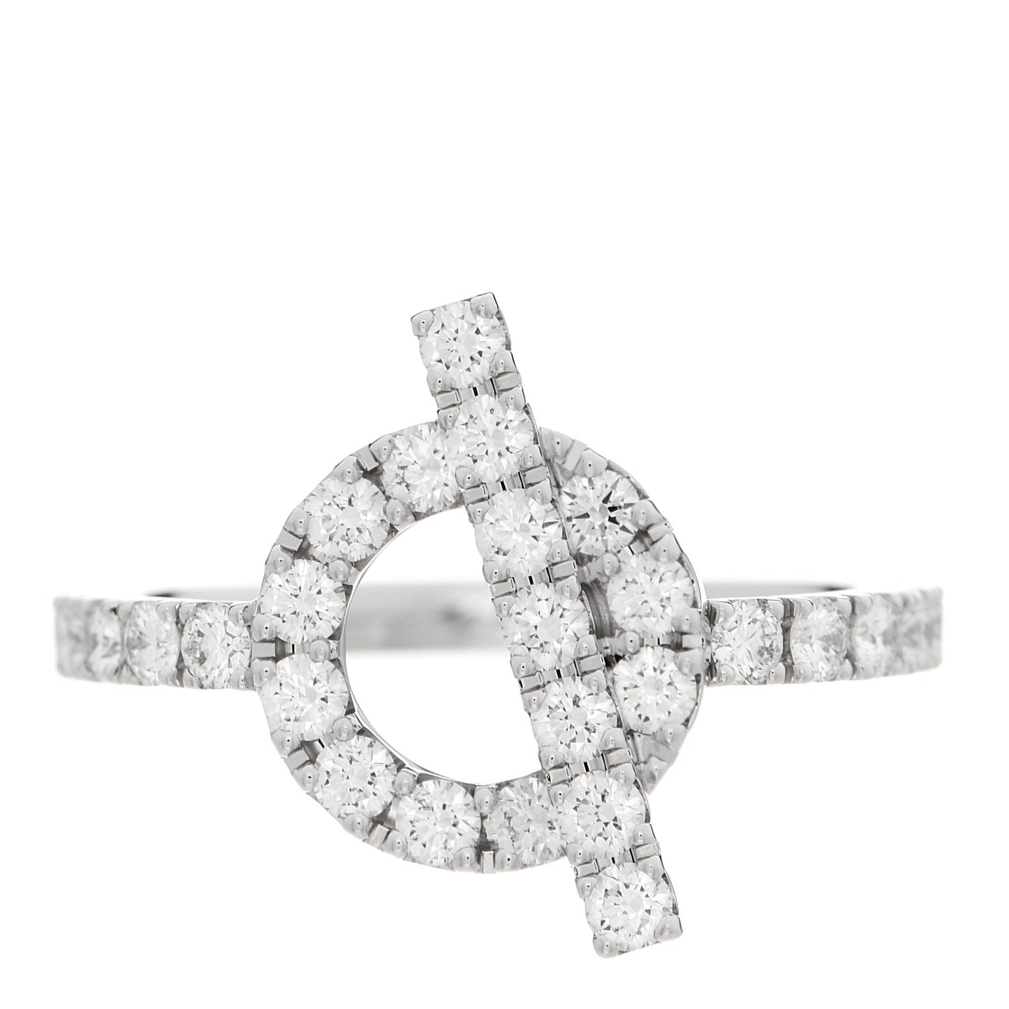 18K White Gold Diamond Finesse Ring 52 6
