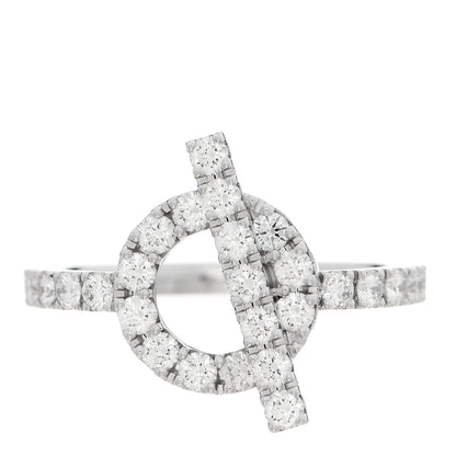 Hermes 18K White Gold Diamond Finesse Ring 52 6 1 of 5