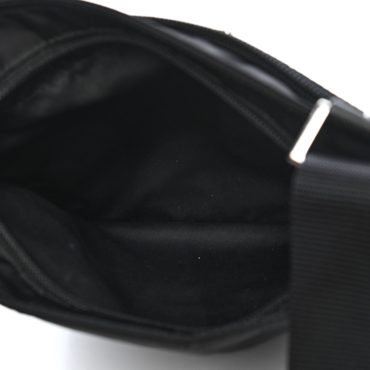 Prada Nylon Flat Messenger Bag Black 5 of 8