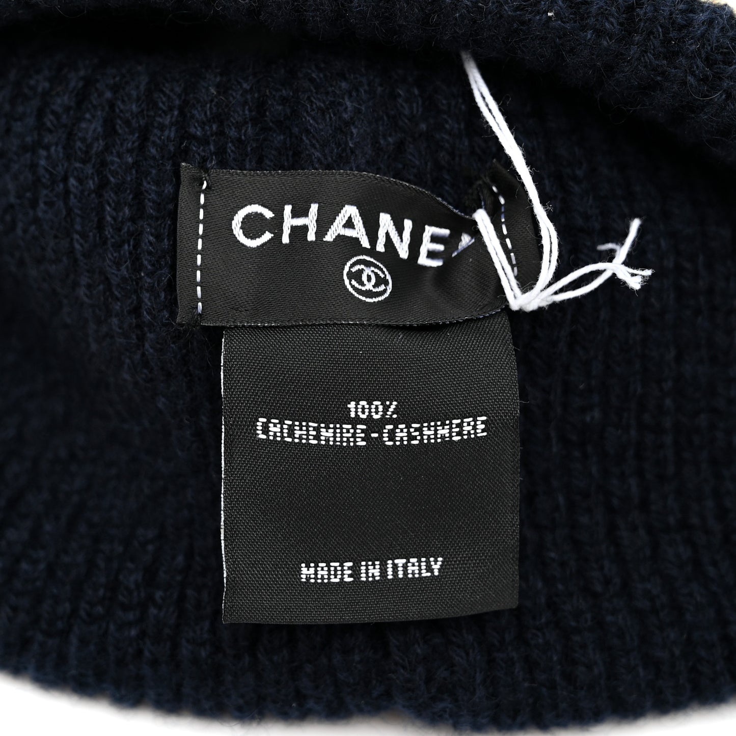 Cashmere CC Beanie Hat Navy