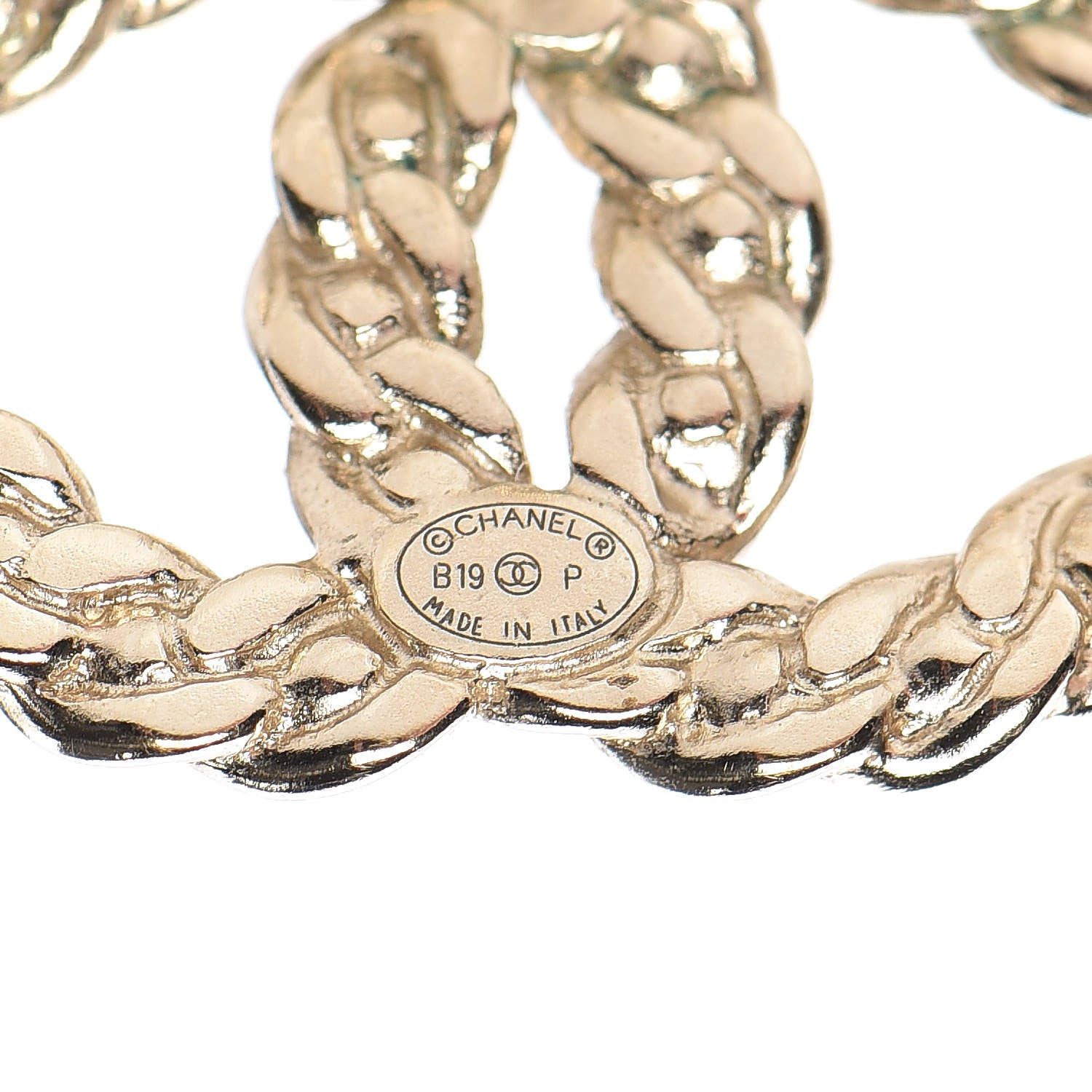 Chanel Crystal Pearls Coronation CC Earrings Gold 4 of 4