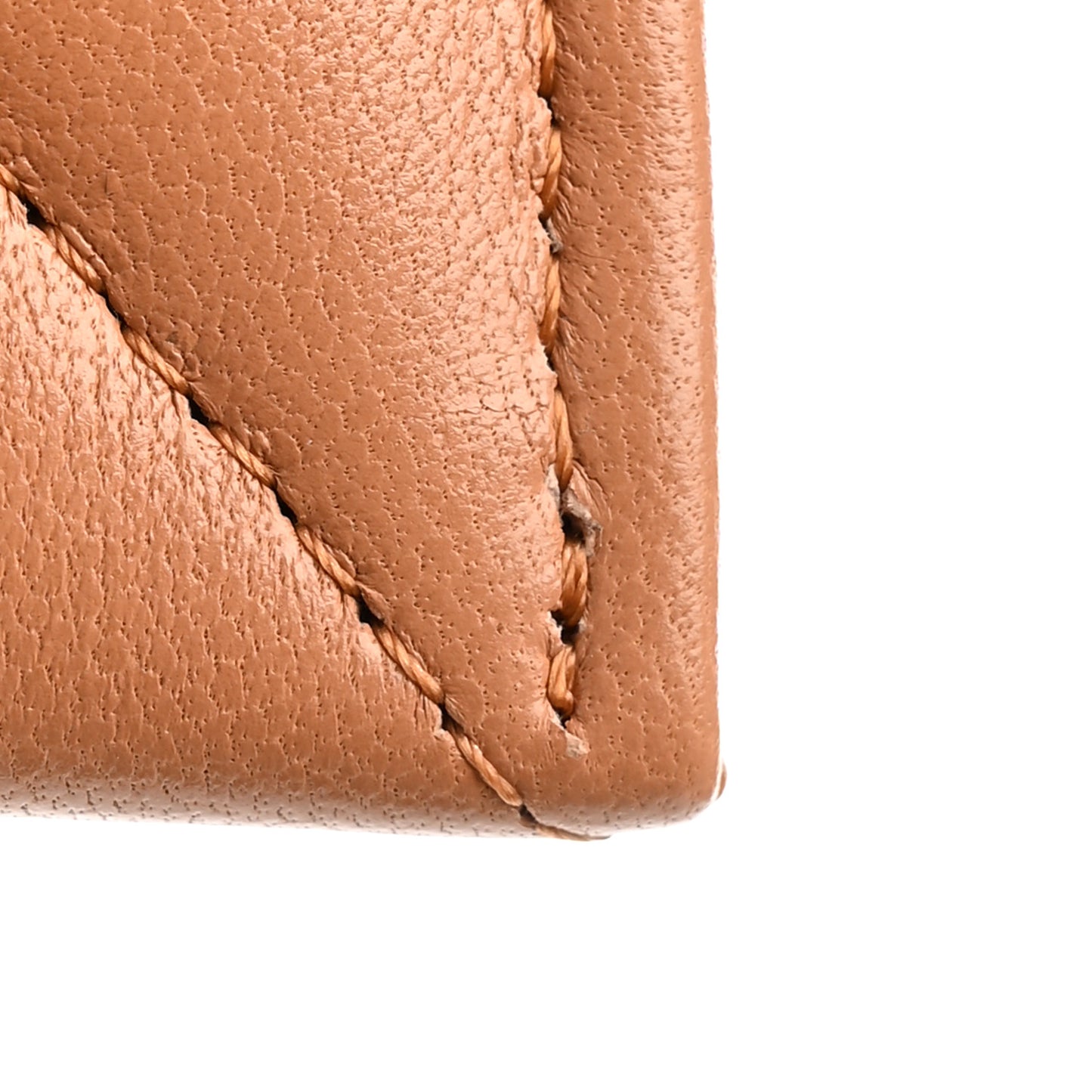 Lambskin Quilted Chanel 19 Card Holder Brown