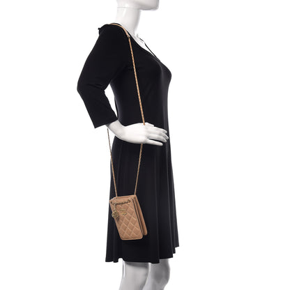 Chanel Metallic Calfskin Quilted Crossbody CC Phone Holder Gold 2 of 10