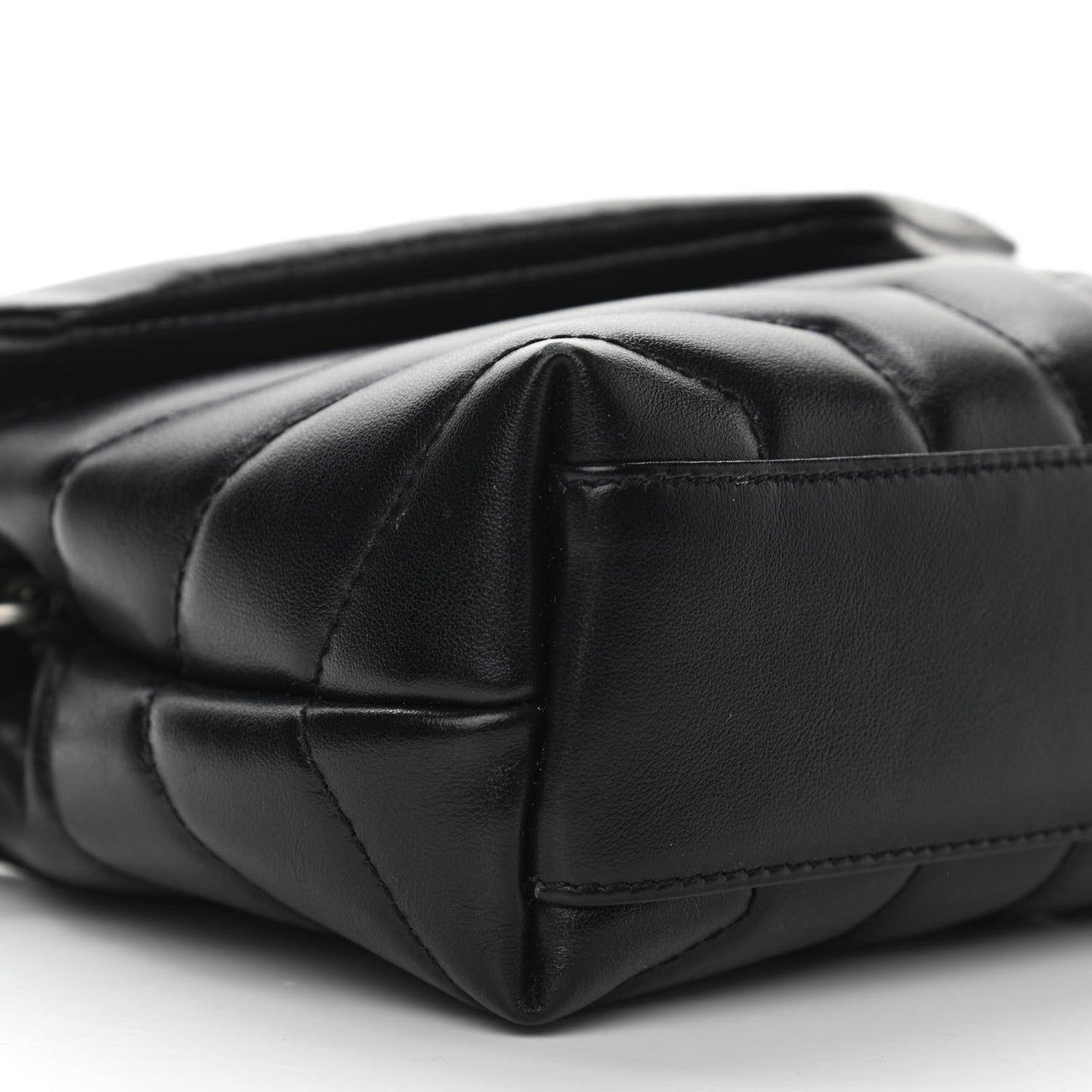 Calfskin Y Quilted Monogram Toy Loulou Crossbody Bag Black
