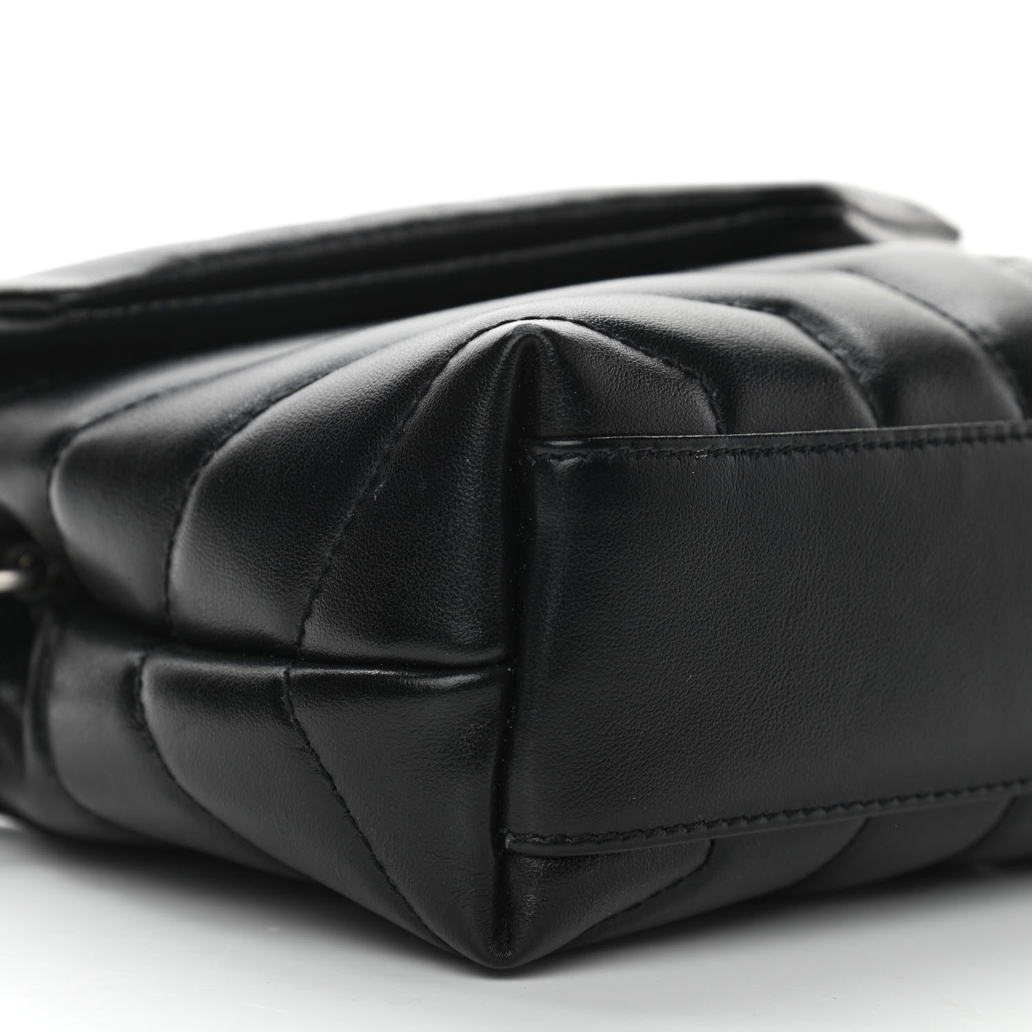 Saint Laurent Calfskin Y Quilted Monogram Toy Loulou Crossbody Bag Black 9 of 12