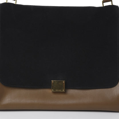 Celine Smooth Calfskin Suede Large Tri-Color Trapeze Black 8 of 8