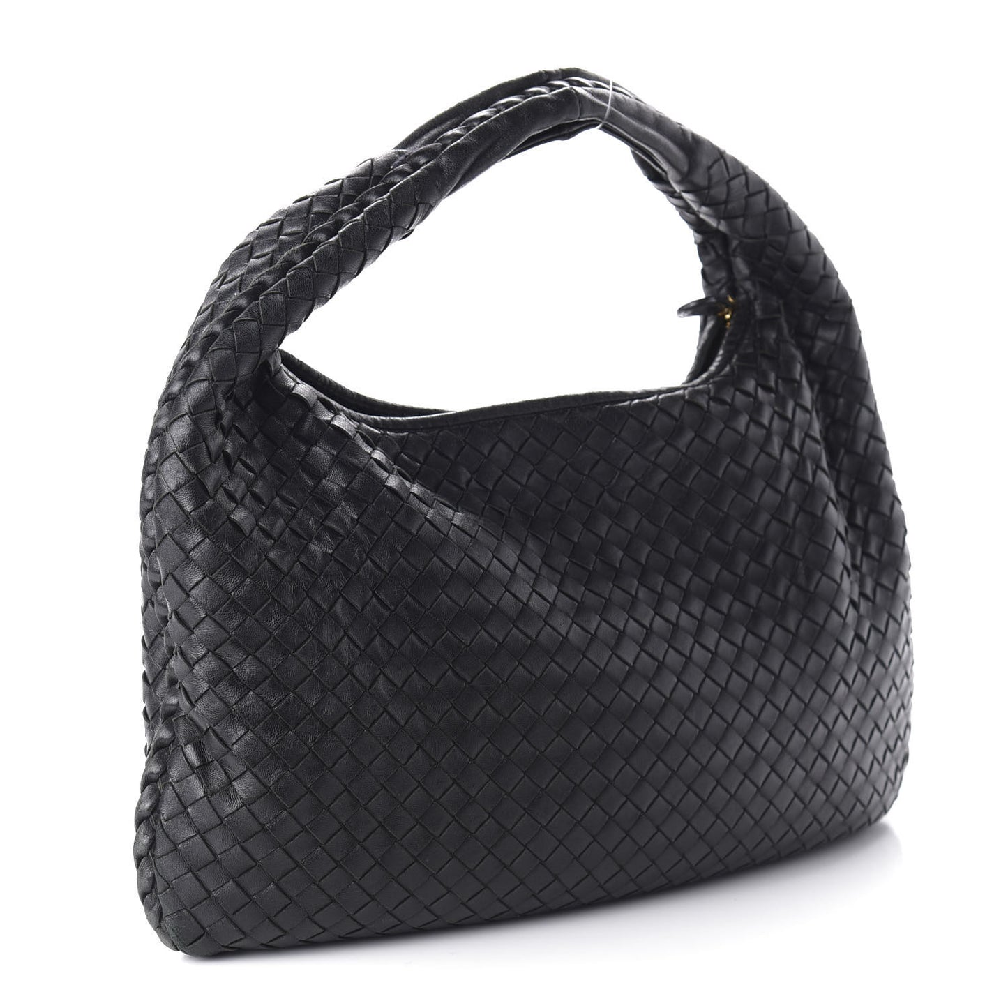Nappa Intrecciato Large Veneta Hobo Black