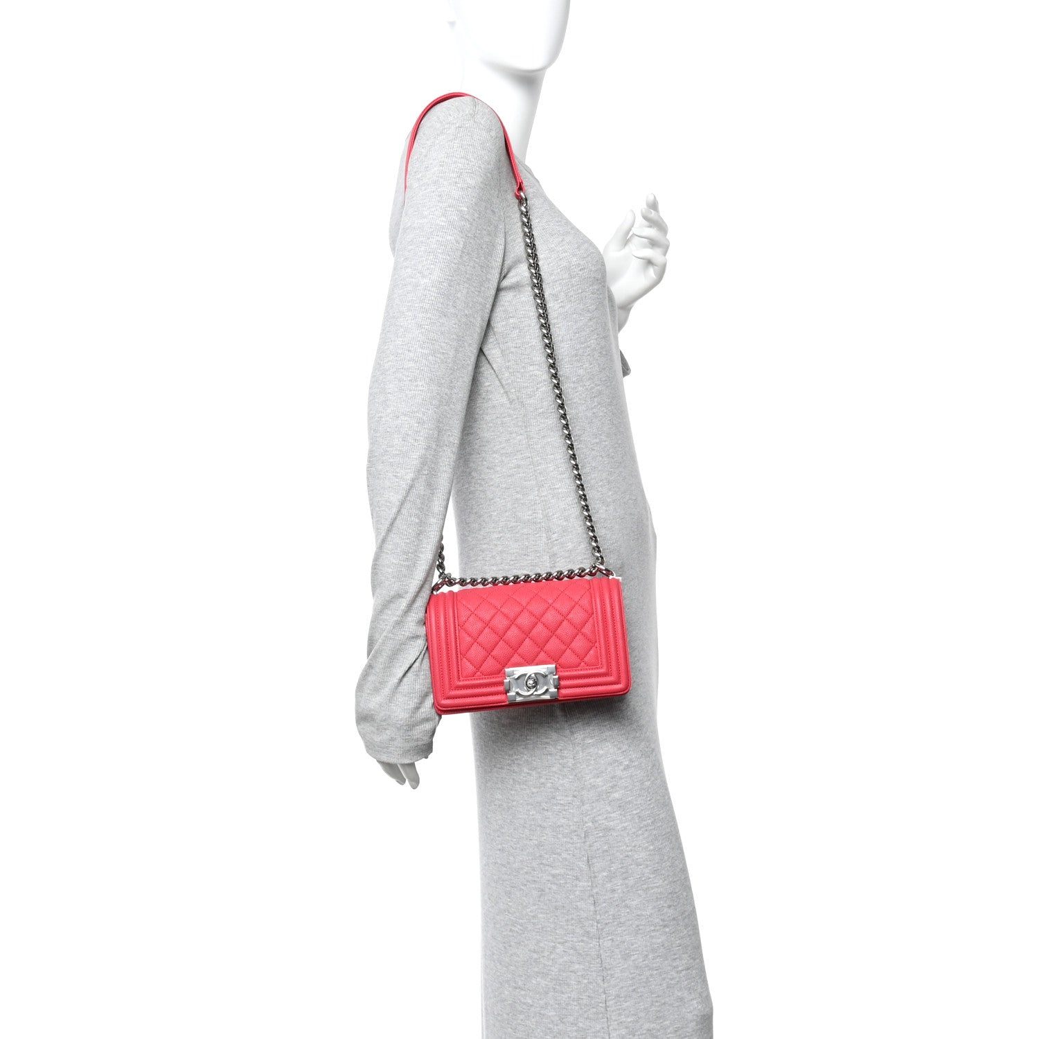 Chanel Caviar Quilted Small Boy Flap Red 2 of 11