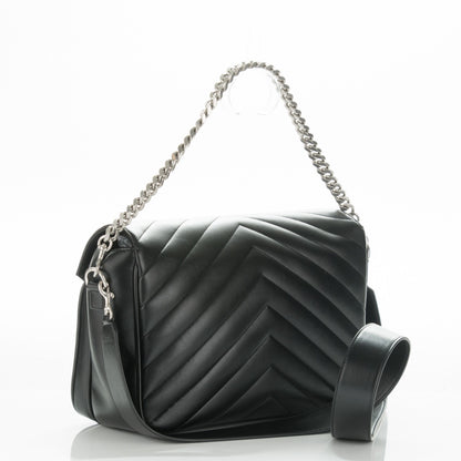 Saint Laurent Sheepskin Matelasse Large Monogram Slouchy Shoulder Bag Black 2 of 7
