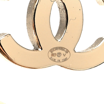 Chanel Lambskin Chain CC Round Earrings Gold Black 4 of 4