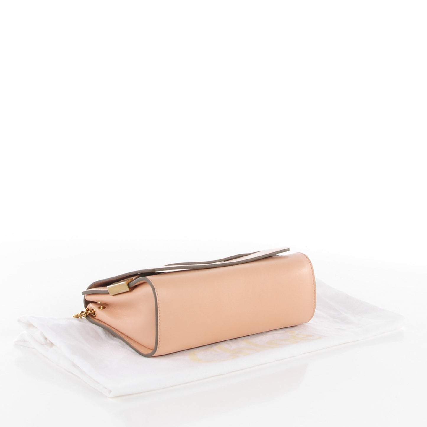 Nappa Medium Elle Chain Clutch Blush Nude