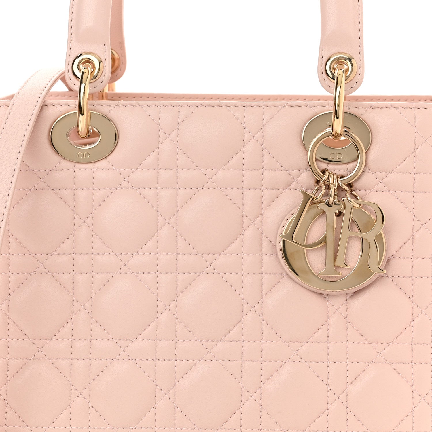 Christian Dior Lambskin Cannage Medium Lady Dior Light Pink 8 of 10