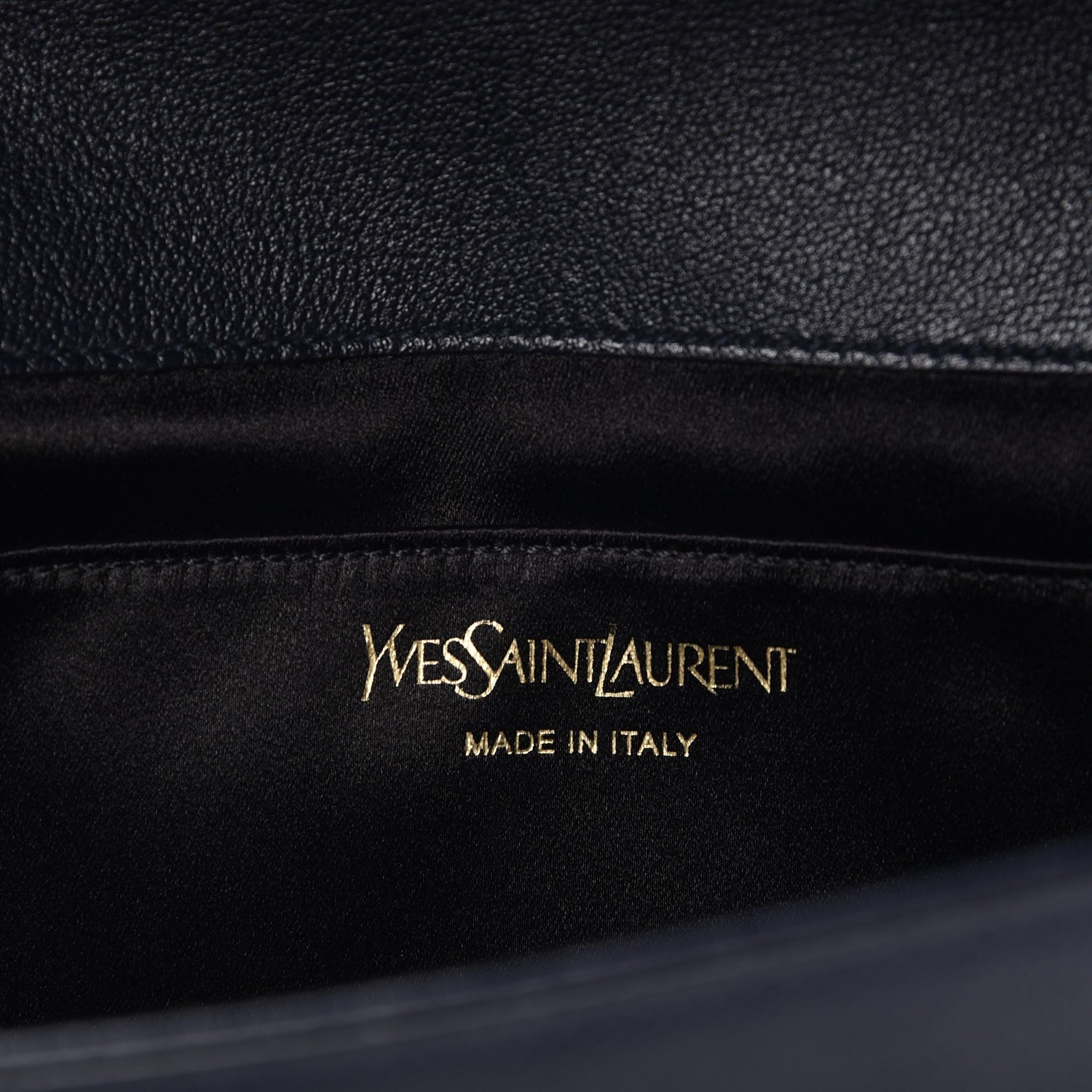 Saint Laurent Calfskin Monogram Large Belle De Jour Clutch Navy 7 of 8