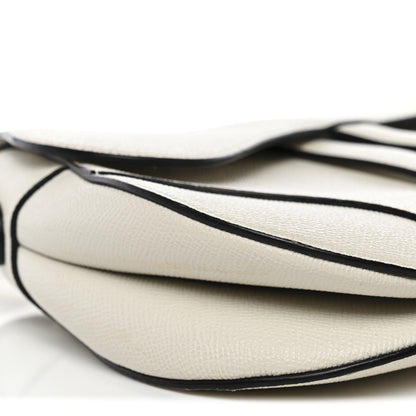 Christian Dior Grained Calfskin Saddle Bag White 9 of 11