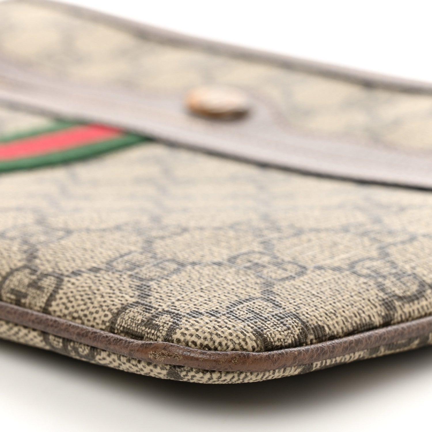 Gucci GG Supreme Monogram Large Ophidia Pouch Clutch Brown 10 of 10