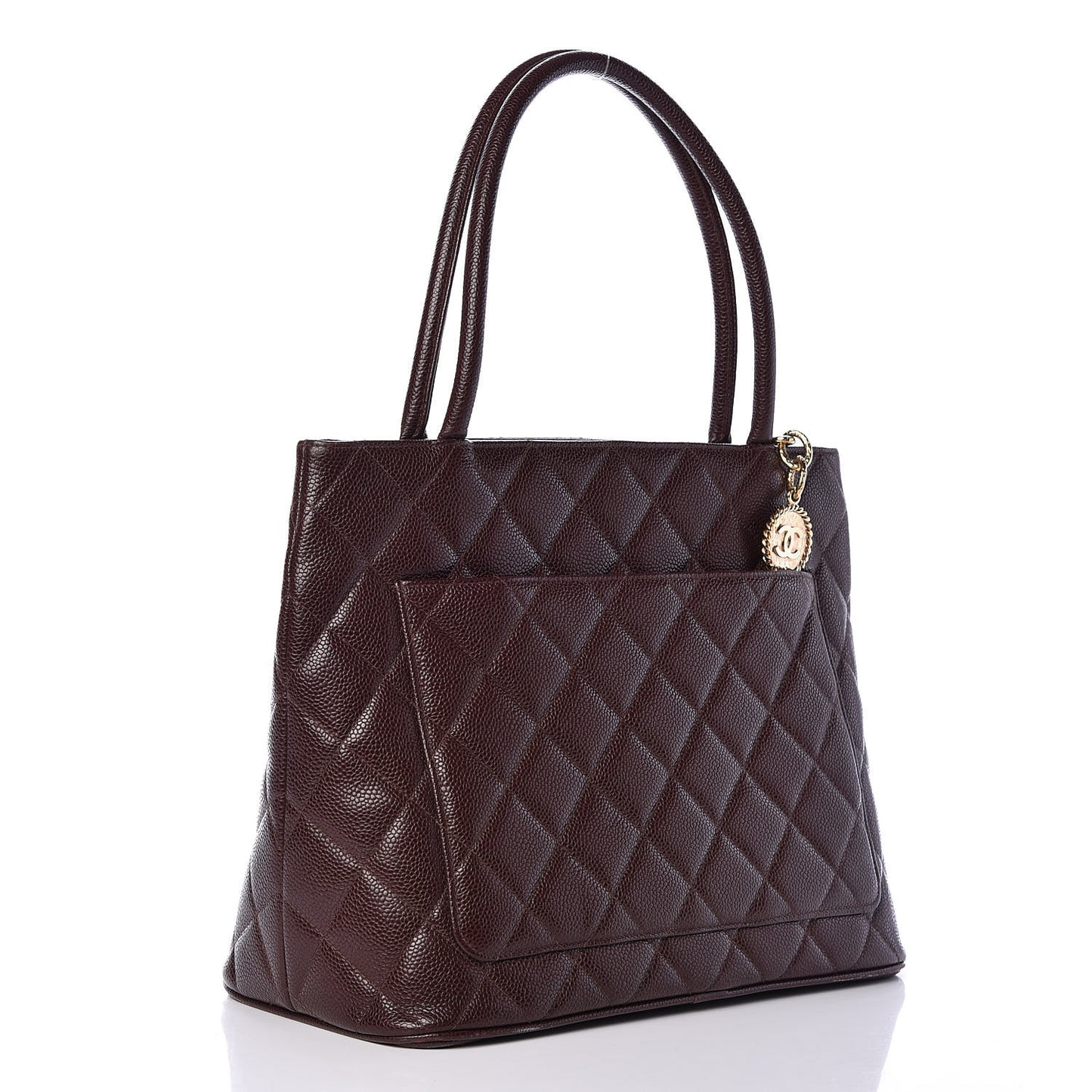 Caviar Quilted Medallion Tote Brown