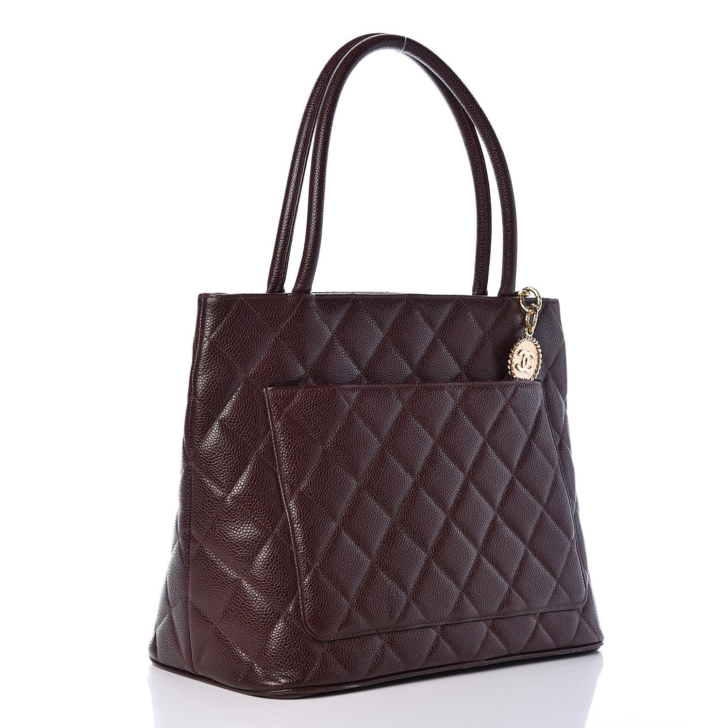 Chanel Caviar Quilted Medallion Tote Brown 3 of 13