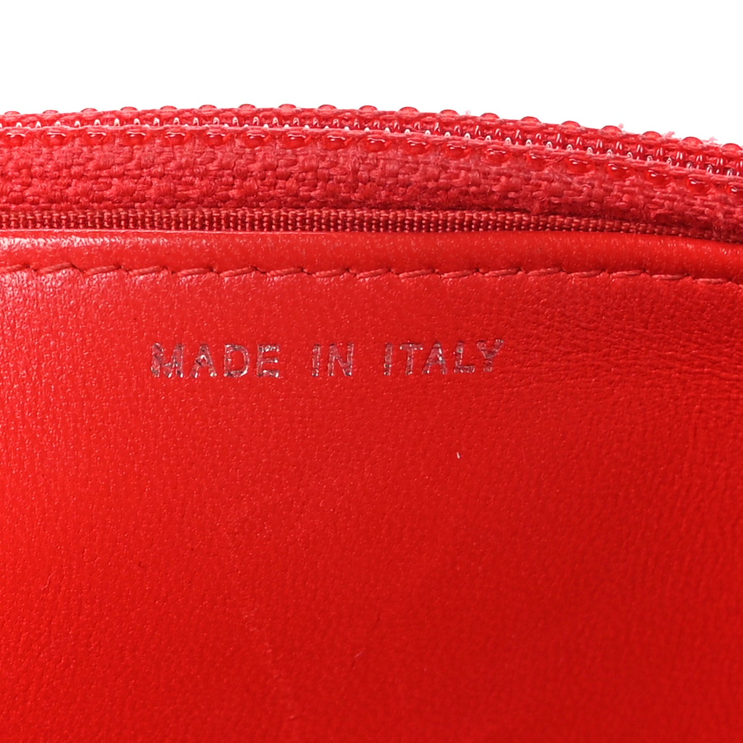 Lambskin Quilted Trendy CC Wallet On Chain WOC Red