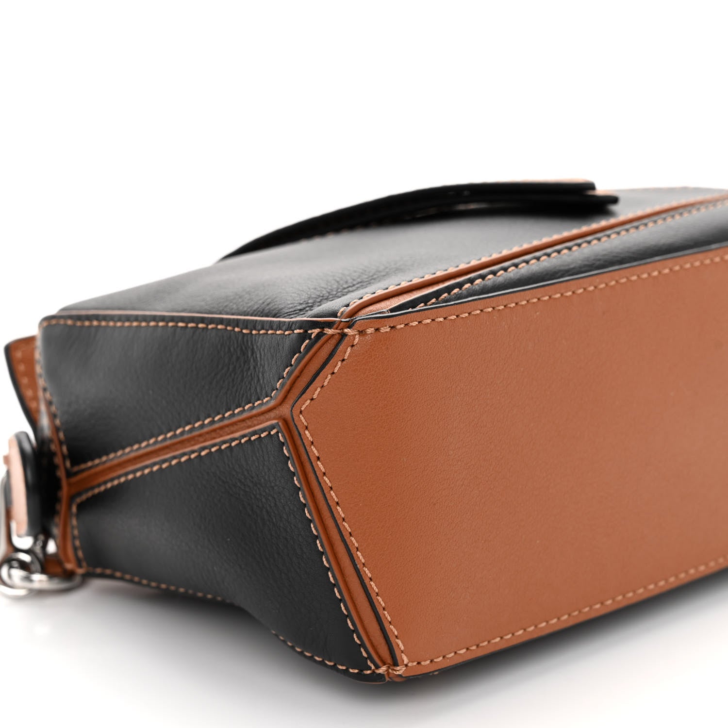 Loewe Calfskin Mini Puzzle Bag Tan Black 8 of 9